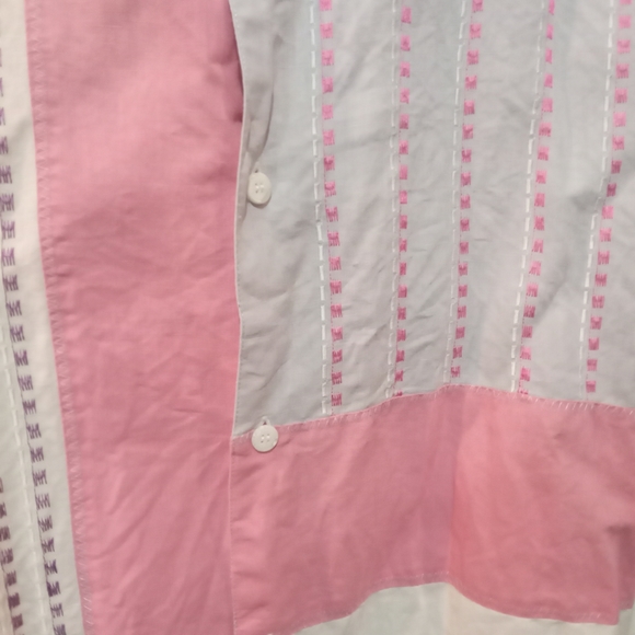 Metafuori New York linen cotton blend short sleeve button up shirt size XL - Picture 5 of 7